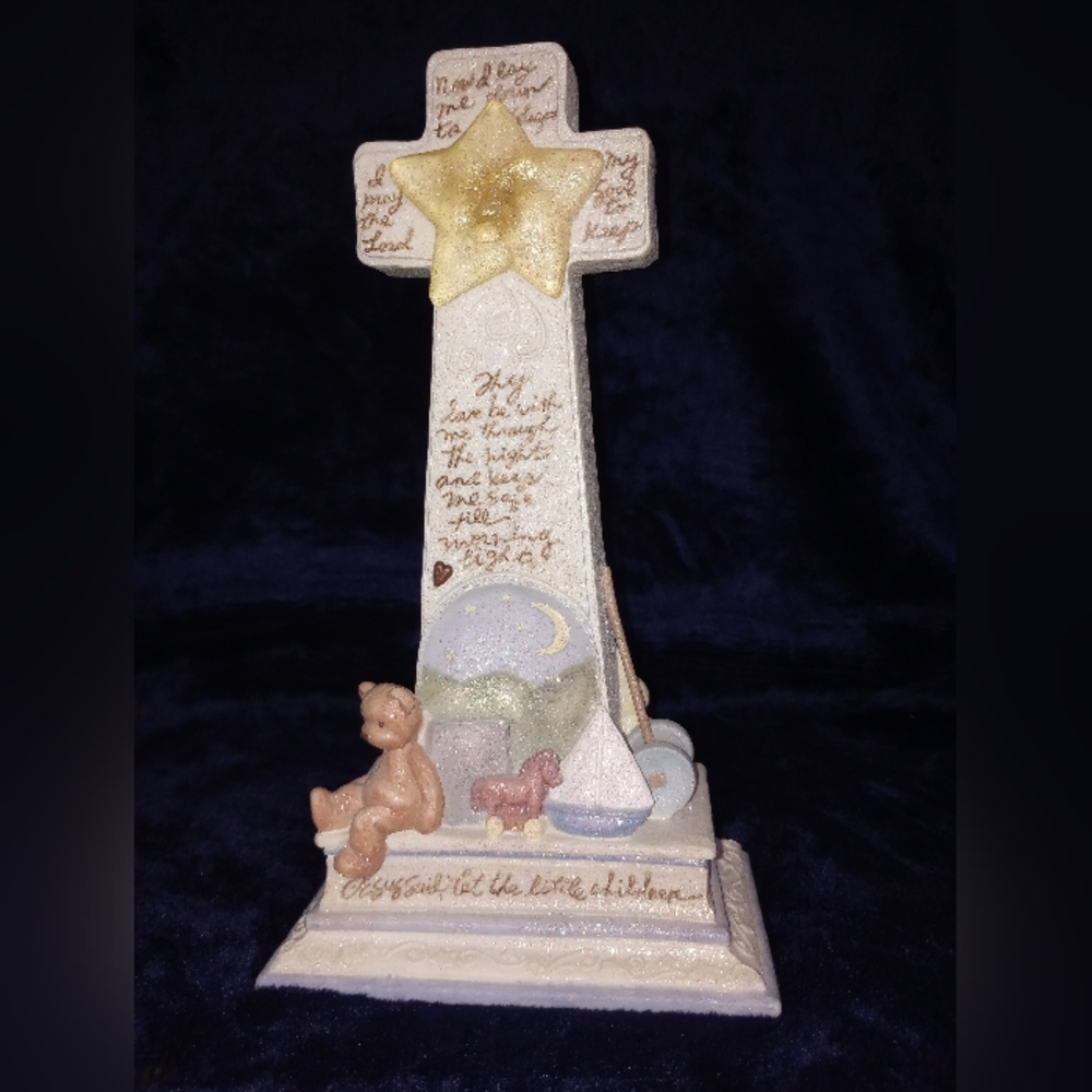 2003 Enesco Foundations Cross Nightlight with Day/Night Prayer